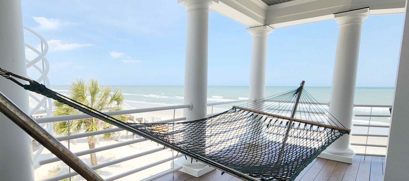 Covered Porch Hammock Beach View