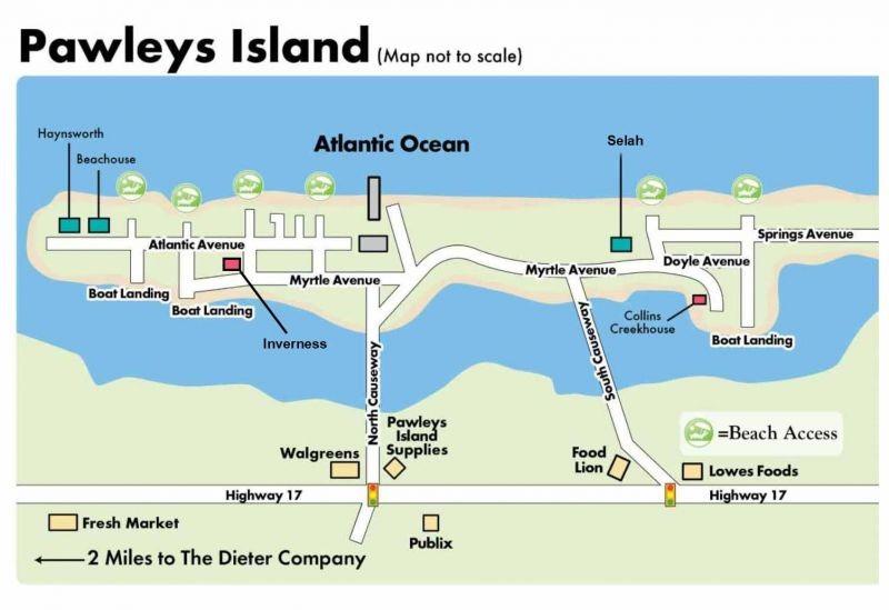 Pawleys Island Area Map